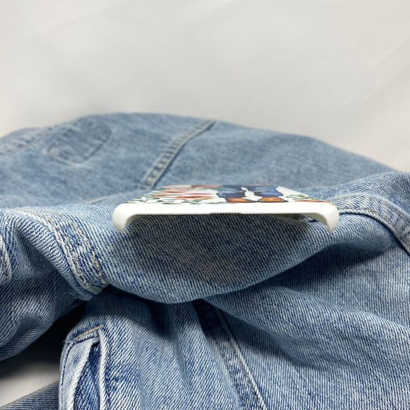iPhone X/XS Case Floral Denim Print - Picture 4 of 7